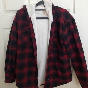 Boston Trader Fleece Lined Flannel with Hood
